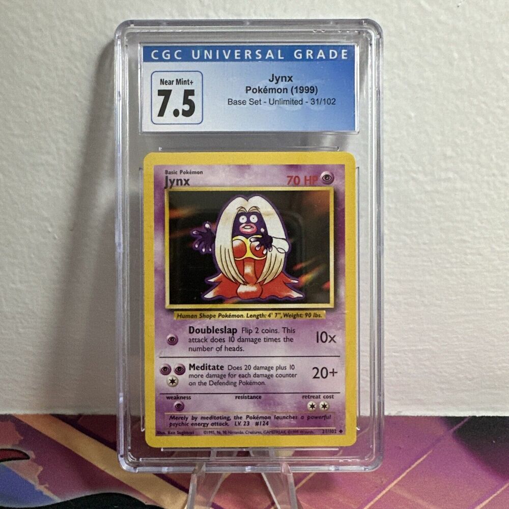 Pokemon 1999 Jynx Base Set Unlimited Common 31/62 - CGC 7.5 Blue Label